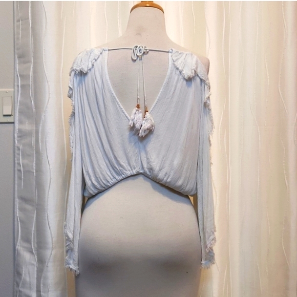 Free People boho cold shoulder top - Picture 2 of 4